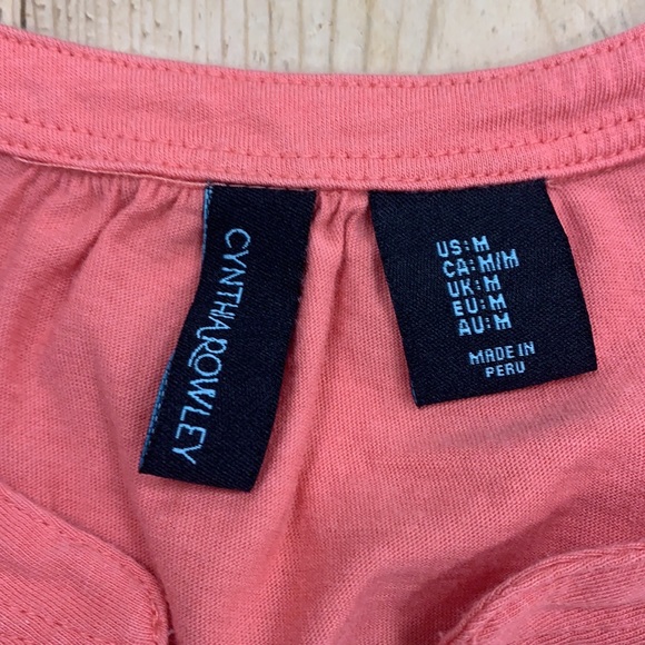 Cynthia Rowley Sleeveless Top Ladies size M Coral Color - Picture 6 of 7
